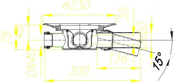 DALLMER Ablaufgehäuse 42/3, 3 Zuläufe DN 40, DN 50