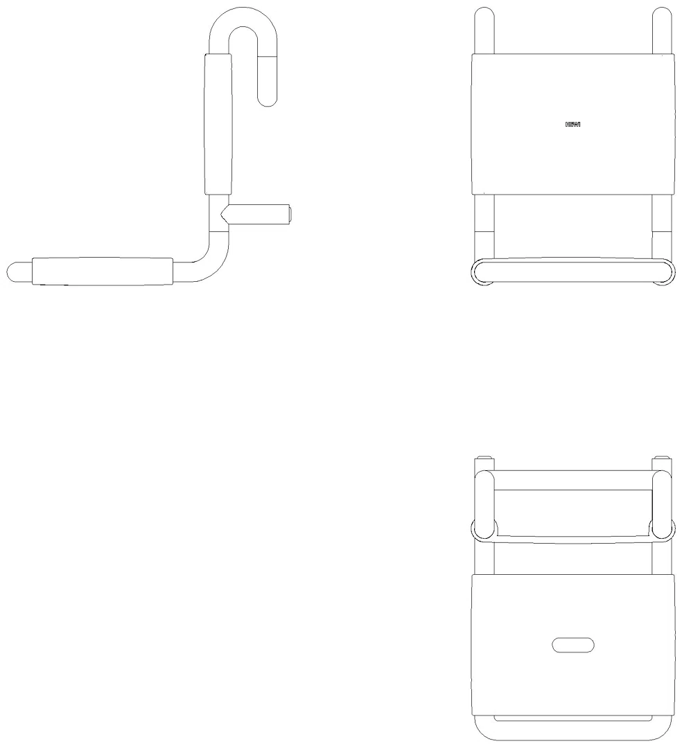 HEWI Einhängesitz B=345mm,T=480mm,H=471mm signalweiß