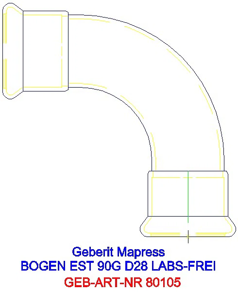 GE Mapress Edelstahl Bogen 90Gr d28 (LABS-frei)_80105_A