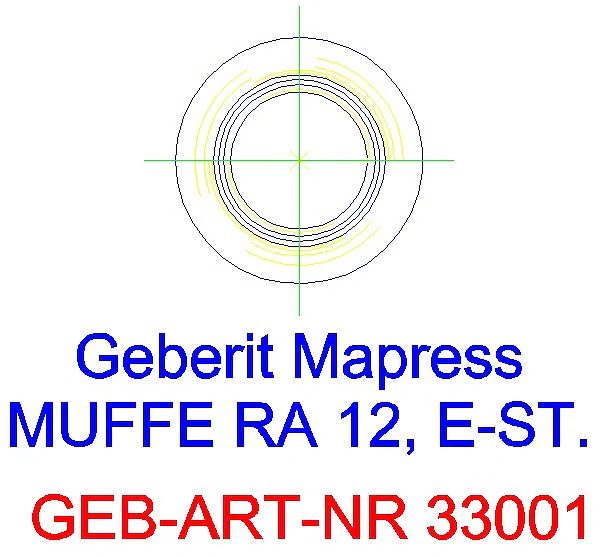 GE Mapress Edelstahl Muffe d12_33001_L