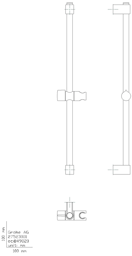 GROHE Brausestange Tempesta 27523_1 600mm matt black