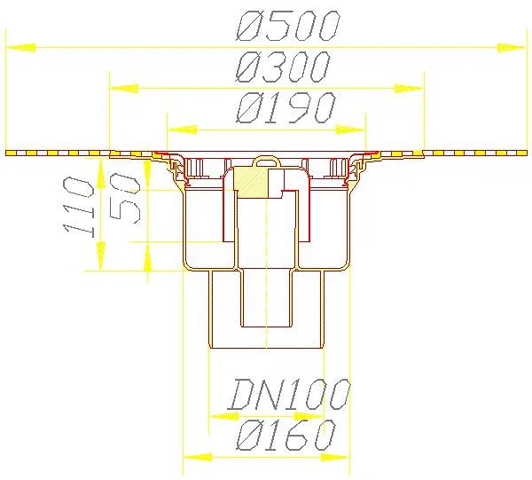 DALLMER Ablaufgehäuse 61 HT DallBit, DN 100