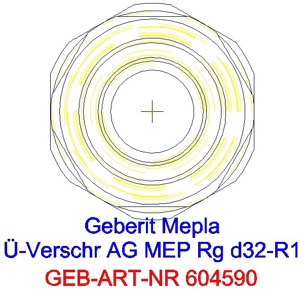 GE Mepla Übergangsverschraubung mit AG Rg d32-R1_604.590.00.5_L
