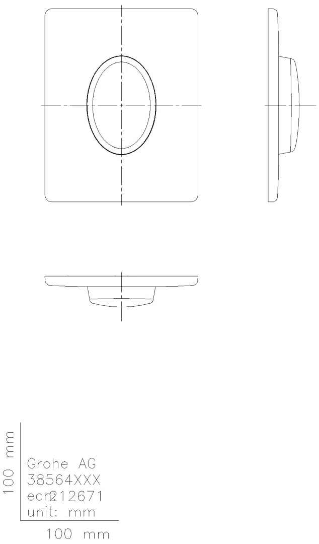 GROHE WC-Betätigung Skate Air 38564 1-Menge senkrecht chrom
