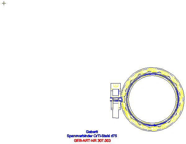 GE Silent-db20 Spannverbinder CrTi-Stahl d75_307.003.14.3_A
