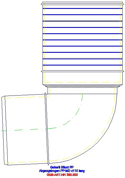 GE Silent-PP Anschlussbogen 90Gr d110_390.593.11.1_A