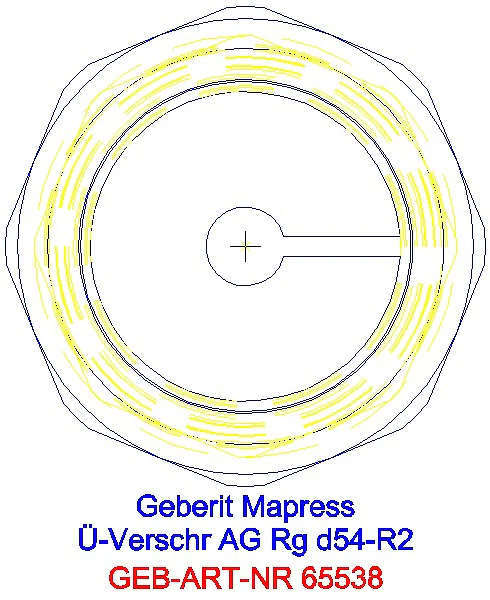 GE Mapress Kupfer Übergangsverschraubung mit AG Rg d54-R2_65538_L