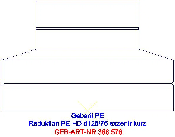 GE PE Reduktion exzentrisch kurz d125/75_368.576.16.1_L