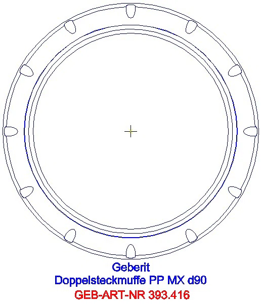 GE Silent-Pro Doppelsteckmuffe d90mm_393.416.14.1_G