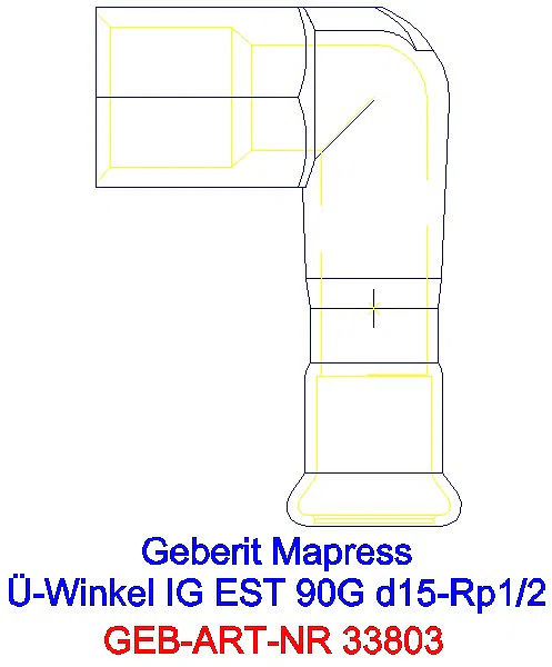 GE Mapress Edelstahl Übergangswinkel 90Gr mit IG d15-Rp1/2_33803_A