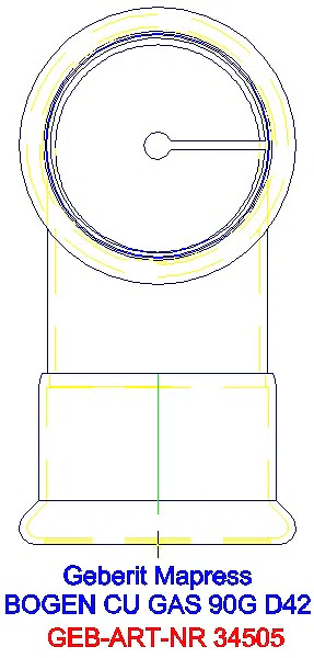 GE Mapress Kupfer Bogen 90Gr (Gas) d42_34505_L