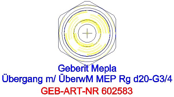 GE Mepla Übergang mit Überwurfmutter Rg d20-G3/4_602.583.00.5_L