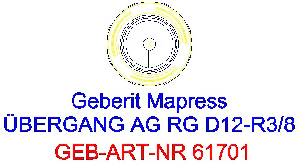 GE Mapress Kupfer Übergang mit AG Rg d12-R3/8_61701_L
