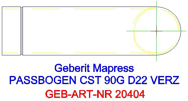 GE Mapress C-Stahl Passbogen 90Gr d22 verzinkt_20404_G