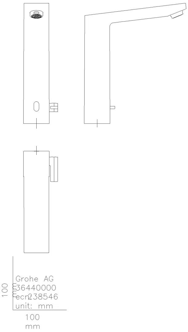 GROHE WT-IR-Elektronik Eurocube E 36440 Mischung Temp.-begr. Steckertrafo chrom
