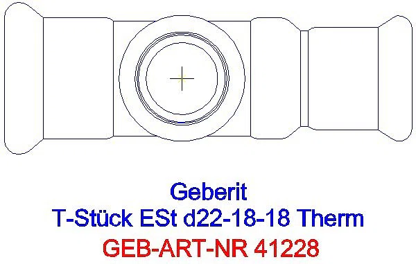 GE Mapress Therm T-Stück reduziert d22-18-18_41228_G
