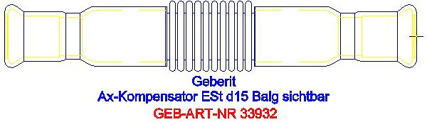 GE Mapress Edelstahl Axialkompensator mit Pressmuffen d15_33932_A