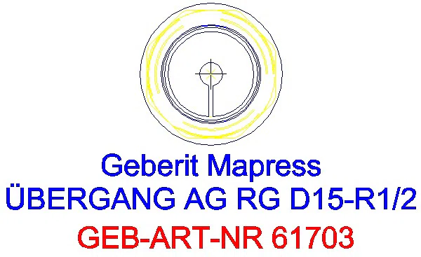 GE Mapress Kupfer Übergang mit AG Rg d15-R1/2_61703_L