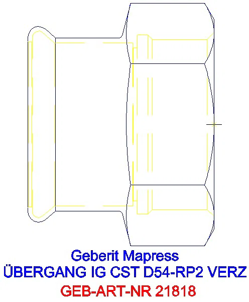 GE Mapress C-Stahl Übergang mit IG d54-Rp2 verzinkt_21818_G