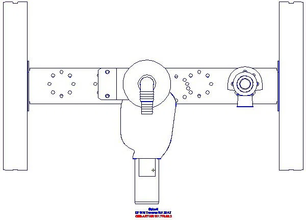 GE Duofox Traversenelement WM Wandarmatur AP, mit UP-Siphon_111778002_A