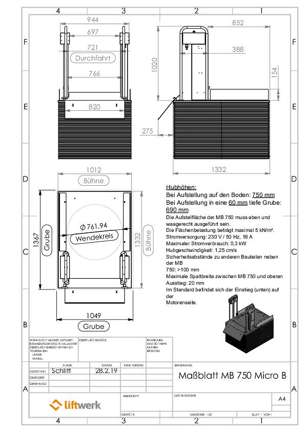 Hublift MB750