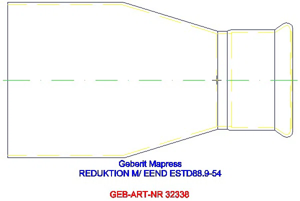 GE Mapress Edelstahl Reduktion mit Einschubende d88,9-54_32338_L