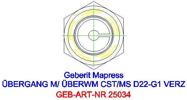 GE Mapress C-Stahl Übergang mit Überwurfmutter d22-G1 verzinkt_25034_L