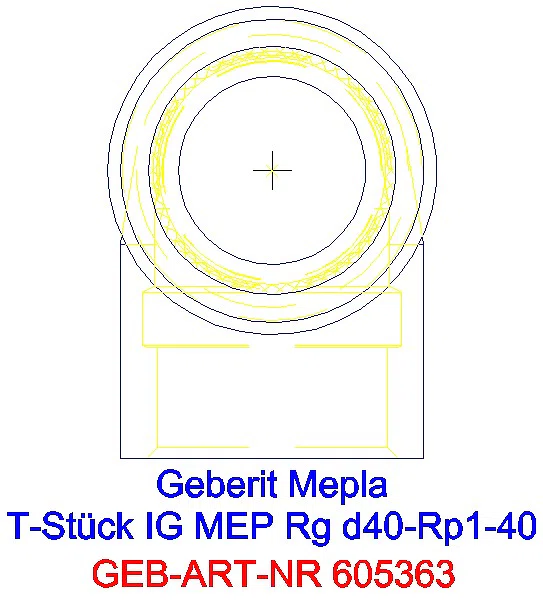 GE Mepla T-Stück mit IG Rg d40-Rp1-40_605.363.00.5_L
