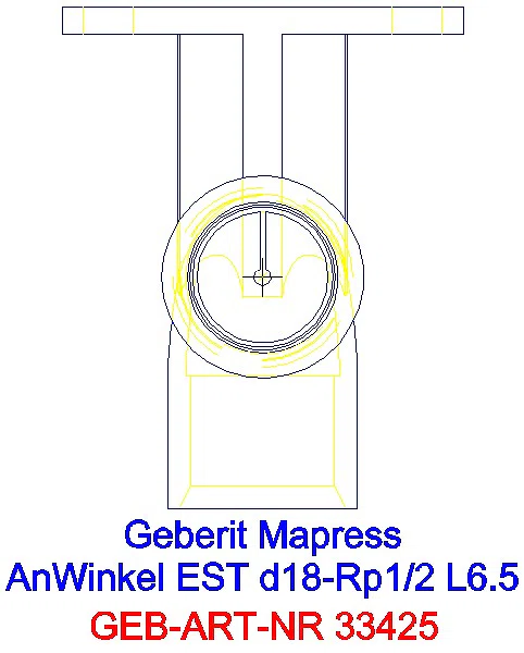 GE Mapress Edelstahl Anschlusswinkel 90Gr abgesetzt d18-Rp1/2_33425_G