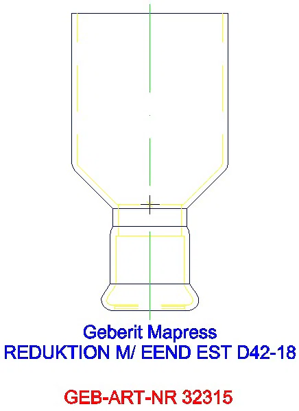 GE Mapress Edelstahl Reduktion mit Einschubende d42-18_32315_G