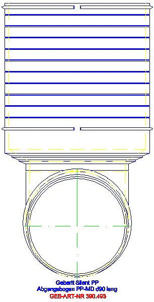 GE Silent-PP Anschlussbogen 90Gr d90_390.493.11.1_L