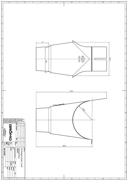 Zink Einhangstutzen rund 280/80, #Art.Nr. 62480