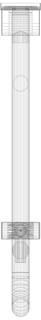 HEWI SK-Griff drehb. Ser 801, matt, L:600mm, mit Bodenstütze reinweiß