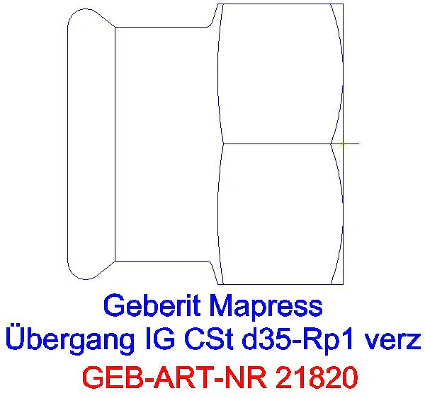GE Mapress C-Stahl Übergang mit IG d35-Rp1 verzinkt_21820_A