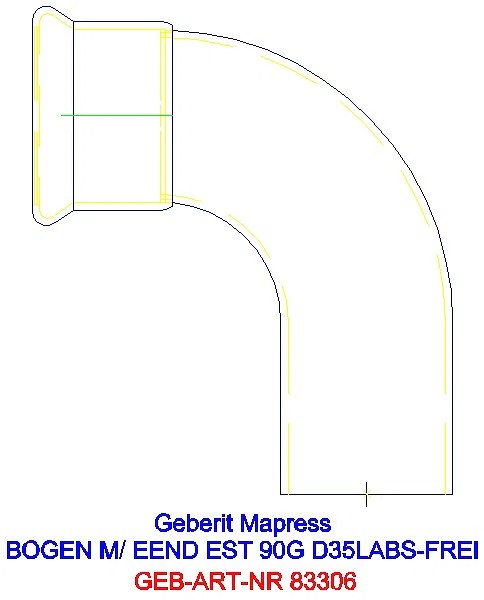 GE Mapress Edelstahl Bogen 90Gr d35 mit Einschubende (LABS-frei)_83306_A