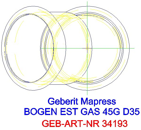 GE Mapress Edelstahl Bogen 45Gr d35 (Gas)_34193_G