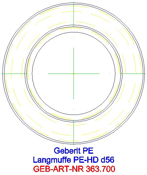 GE PE Langmuffe mit Doppelbund d56_363.700.16.1_L