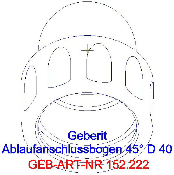 GE Anschlussbogen 45Gr mit Quetschverschraubung d40_152.222.11.1_G
