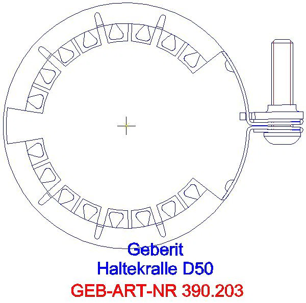 GE Silent-PP Haltekralle d50_390.203.14.1_L