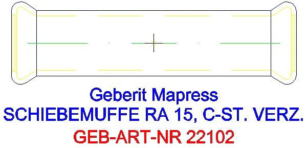 GE Mapress C-Stahl Schiebemuffe d15 verzinkt_22102_A