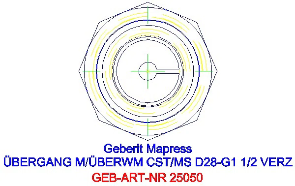 GE Mapress C-Stahl Übergang mit Überwurfmutter d28-G1 1/2 verzinkt_25050_L