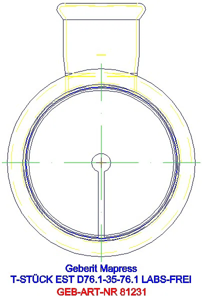 GE Mapress Edelstahl T-Stück reduziert (LABS-frei) d76,1-35-76,1_81231_L