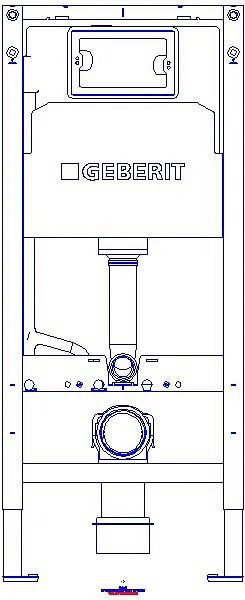 GE DuofixBasic Element f. WWC, 112 cm mit Delta UP-SPK 12cm_458103002_A