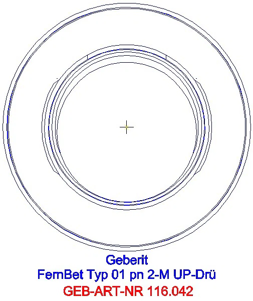 GE Fernbetätigung Typ 01 pneumatisch für 2-Mengen-Sp., UP-Drücker glanzverchromt_116.042.21.1_L