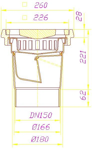 DALLMER Hof- und Parkdeckablauf 606.1, DN 150