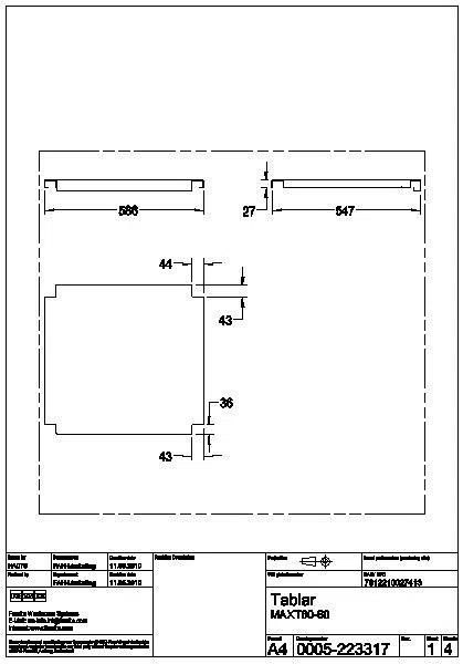 Ablage, MAXIMA, Edelstahl, für Untergestell, 586x555 mm, MAXT60-60
