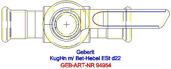 GE Mapress Kugelhahn d22 mit Betätigungshebel edst._94954_G