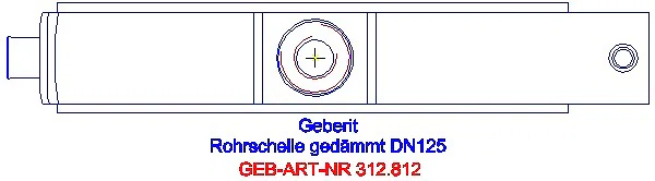 GE Silent-db20 Rohrschelle gedämmt mit Gewindemuffe M10 / G1/2 d125_312.812.26.1_G