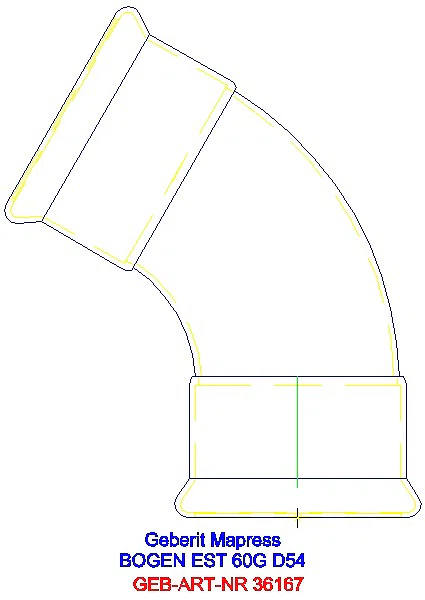 GE Mapress Edelstahl Bogen 60Gr d54_36167_A