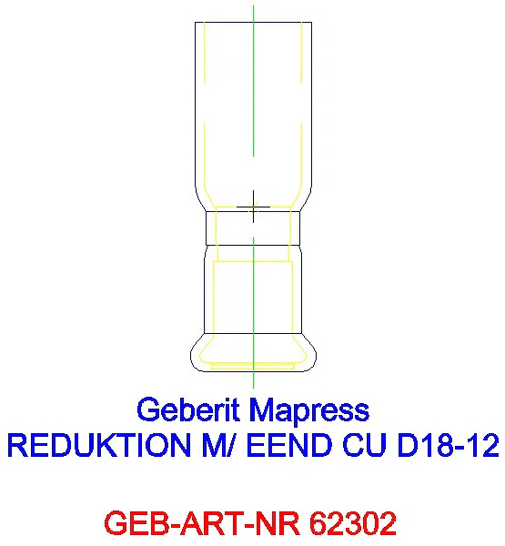 GE Mapress Kupfer Reduktion mit Einschubende d18-12_62302_G
